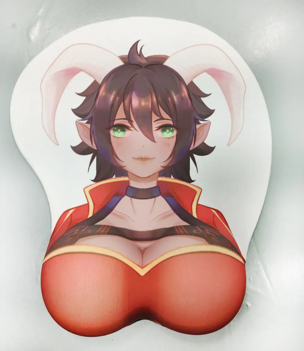 red life size oppai mousepad 3978 - Boobie Mouse Pad